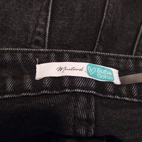 Mustard seeds Sofia Cohn Distressed High-Rise Cut Off Denim‎ Shorts Cuffed Hem - Picture 3 of 4